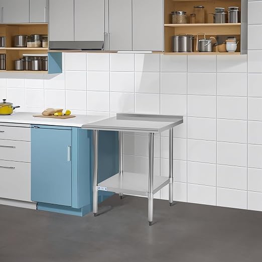 Hally Stainless Steel Table for Prep & Work 30 x 36 Inches, NSF Commercial - Image 2