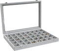 Wudygirl Jewelry Organizer Velvet Jewelry Box 40 Grid Earring Holder Organizer by Wudygirl