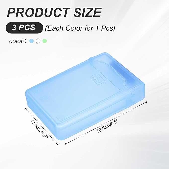 PATIKIL 6.5" x 4.5" Hard Drive Disk Case, 1Set Plastic Hard Disk Storage Box - Image 2