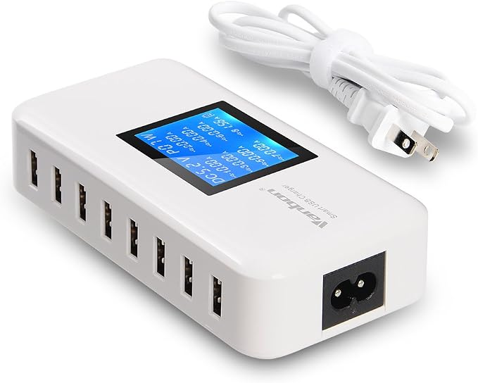 60W/12A 8-Port Desktop Charging Station Multiple USB, Tablet and More by Unknown