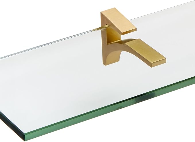 Spancraft Glass C-6x18-Brushed Bronze Cardinal Glass Shelf, Brushed Bronze - Image 2