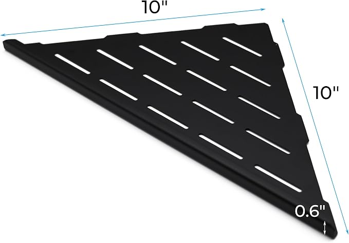 FerdY 2-Pack 10" Matte Black Recessed Corner Shower Shelf, - Image 2