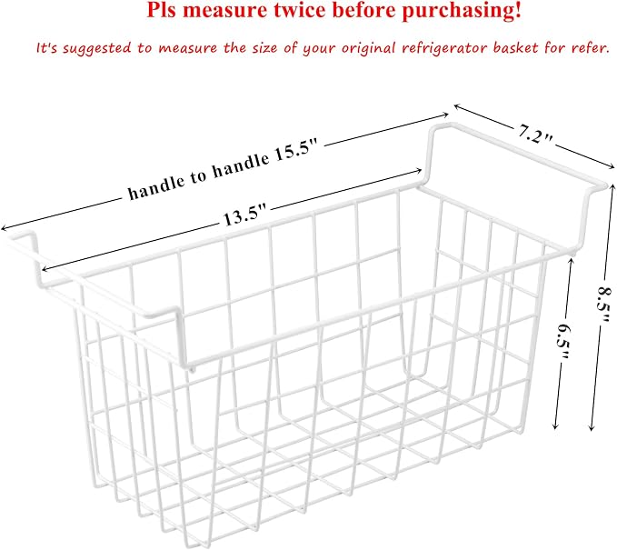 Chest Freezer Baskets 15.5 Inch, Chest Freezer Organizer Bins Metal Wire - Image 2