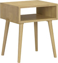 Zoe Solid Wood Nightstand, Mid Century Modern Side Table Bedroom