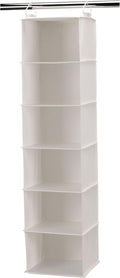 Household Essentials 311312 Hanging Closet Organizer | 6-Shelves | Natural by HouseholdEssentials