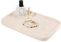 Natural Marble Vanity Tray, 11.8" Marble/Stone Bathroom Tray Countertop by Karibiber