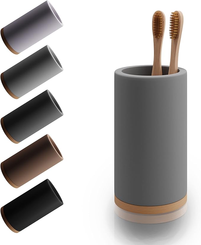Matani Bamboo Toothbrush Holder Diatomite Tooth Brush Organizer by Matani