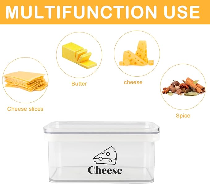 Cheese Container for Refrigerator Airtight Creamer Container - Image 3
