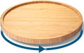 Lazy Susan Organizer for Kitchen, Bamboo Turntable for Cabinet, Middle（Natural） by VERTORGAN