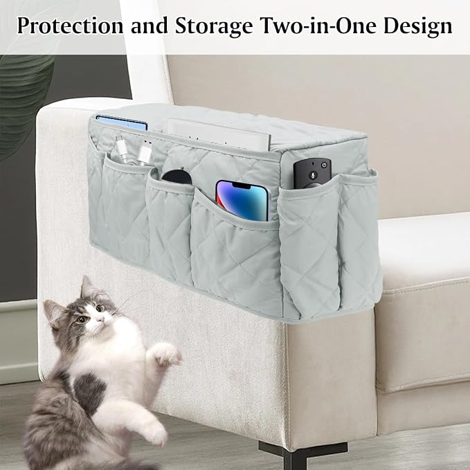 Remote Control Holder, Non Slip Bedside Armchair Caddy, Recliner Arm Caddy - Image 4