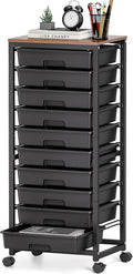 Rolling Cart with Drawers, 10 Drawer Rolling Cart, Storage Cart, Utility Cart by SYKIARIOL