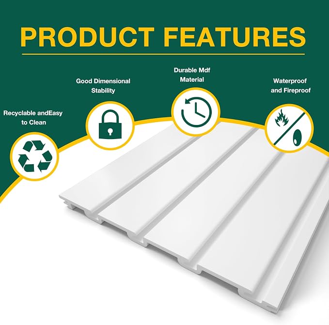 Yuzzy Slat Wall Paneling 2 x 4ft, Garage Slatwall Panel Wall Storage Systems - Image 2