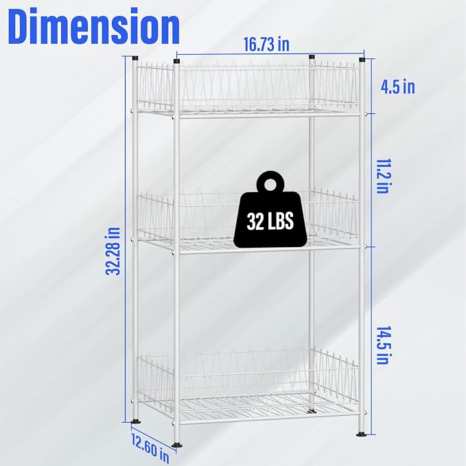 Water Bottle Organizer 3 Tier Vertical Bottled Water Holder Freestanding Metal - Image 3