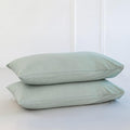 MooMee Bedding Pillowcases Pack of 2 100% Washed Cotton Linen Like Textured by MOOMEE
