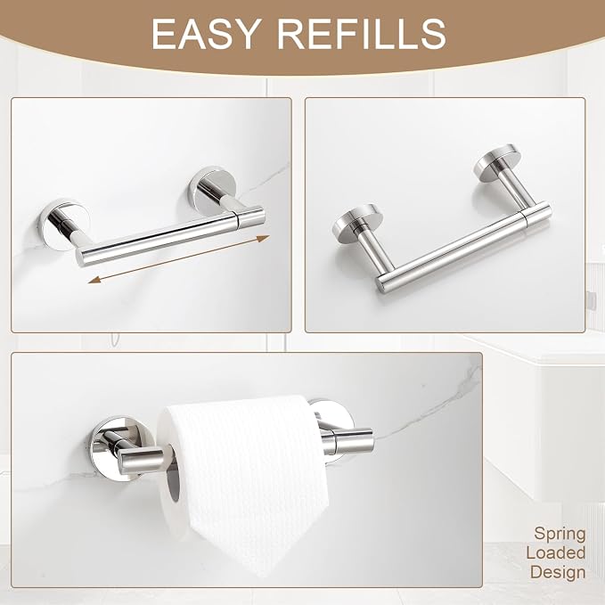 BGL Toilet Paper Holder Mirror Polish Wall Mount, Bathroom Toilet Paper Holder - Image 6