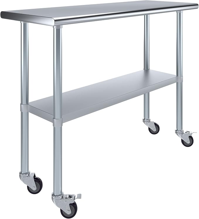AmGood 18" x 48" Stainless Steel Work Table by AmGood