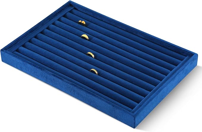 Ring Tray, Velvet Jewelry Trays, Premium Ring Display Case, Luxury Stud Earring by Yinbeini