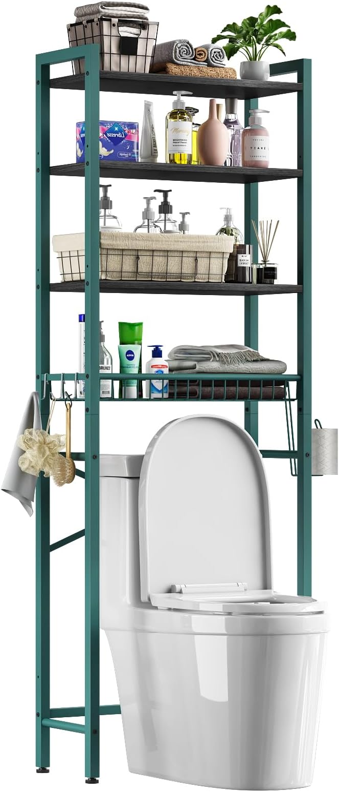 Over-The-Toilet Storage Rack, 4-Tier Bathroom Organizer Shelf Over Toilet - Image 9