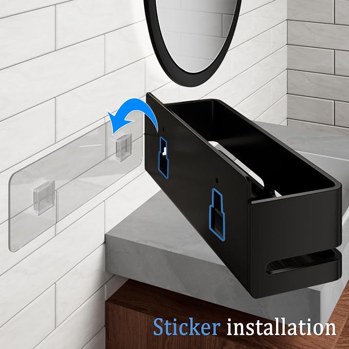 Bathroom Storage Rack, Wall-Mounted Shelf - Image 6