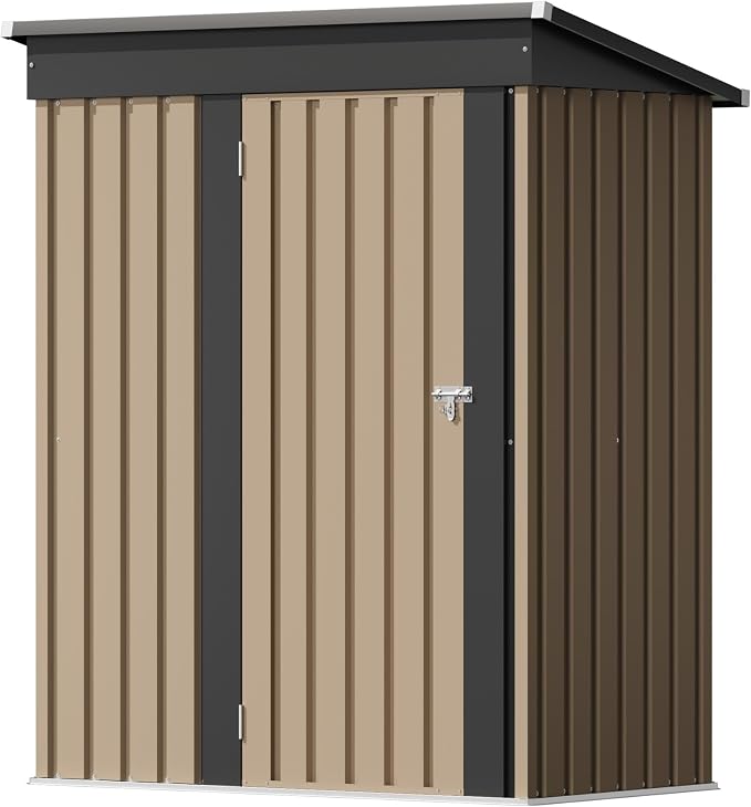 Flamaker 5x3 FT Storage Shed Waterproof Metal Garden Shed by Flamaker