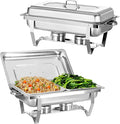 Chafing Dish for Buffet, 2 Pack Stainless Steel Chafing Servers Food Warmer Set by Jacgood