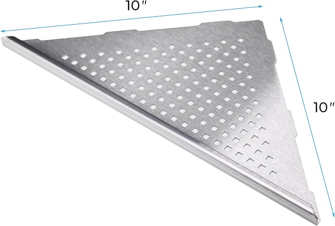 FerdY 2-Pack 10" Brushed Nickel Recessed Corner Shower Shelf, - Image 2