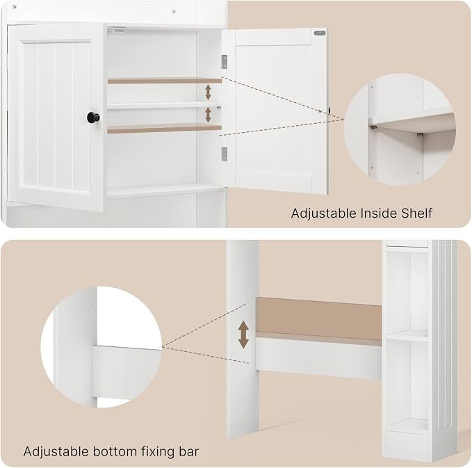 Ahomly Over The Toilet Storage Cabinet, 32.3" W Over Toilet Bathroom Organizer - Image 5