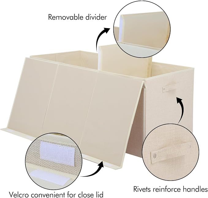 Extra Large Toy Box 167L, Sturdy Toy Storage Chest Organizer Bin Baskets - Image 5