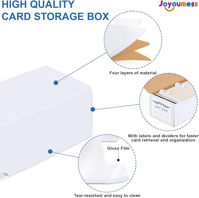 Trading Card Storage Box with Dividers, Cardboard card Organizer Box - Image 3