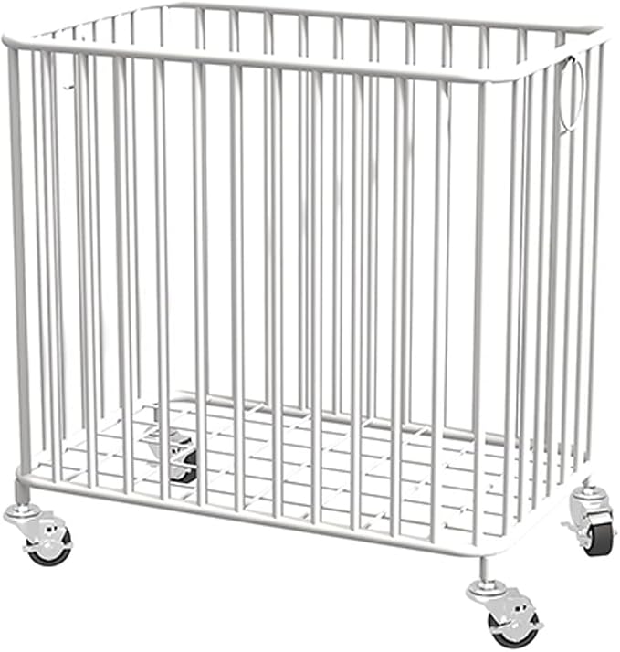 Easyars Laundry Basket with Wheels, Large-size Metal Rolling Laundry Organizer by Easyars