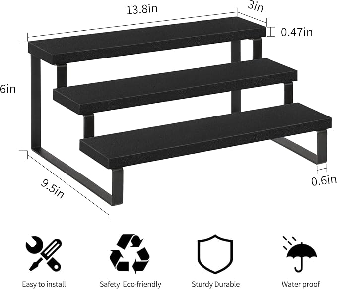 YINMIT Wooden Display Riser Stand, Tiered Perfume and Cologne Organizer Stand - Image 3