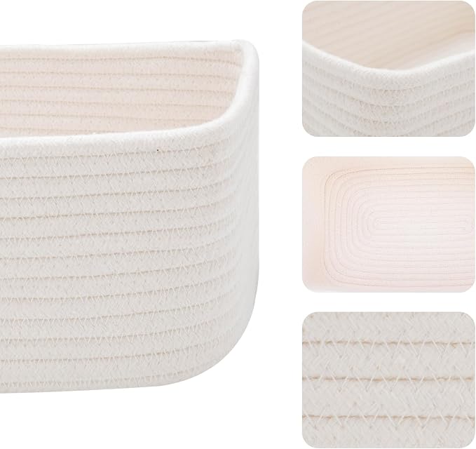 Small Storage Baskets for Organizing | Closet Organizer Bins | Shelf Toy Basket - Image 2