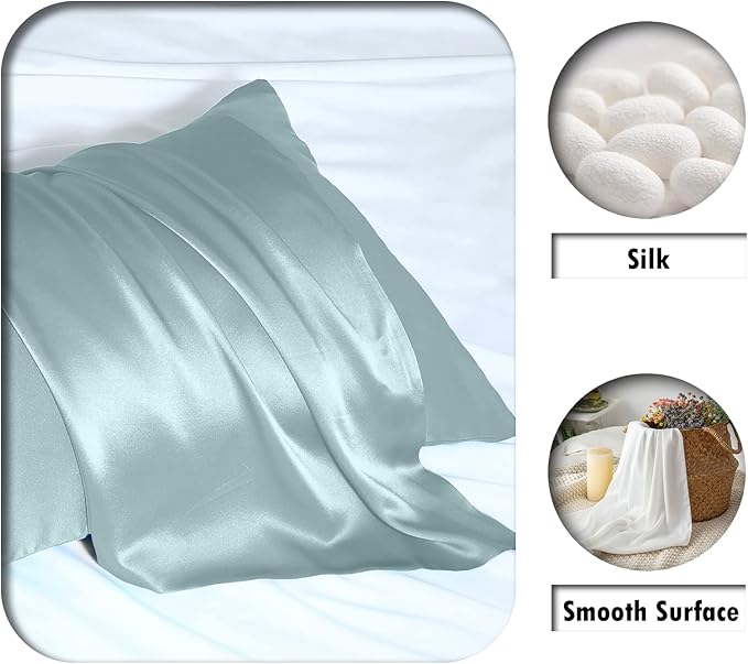 Mulberry Silk Pillowcase for Hair and Skin Standard Size 20"X 26" - Image 2
