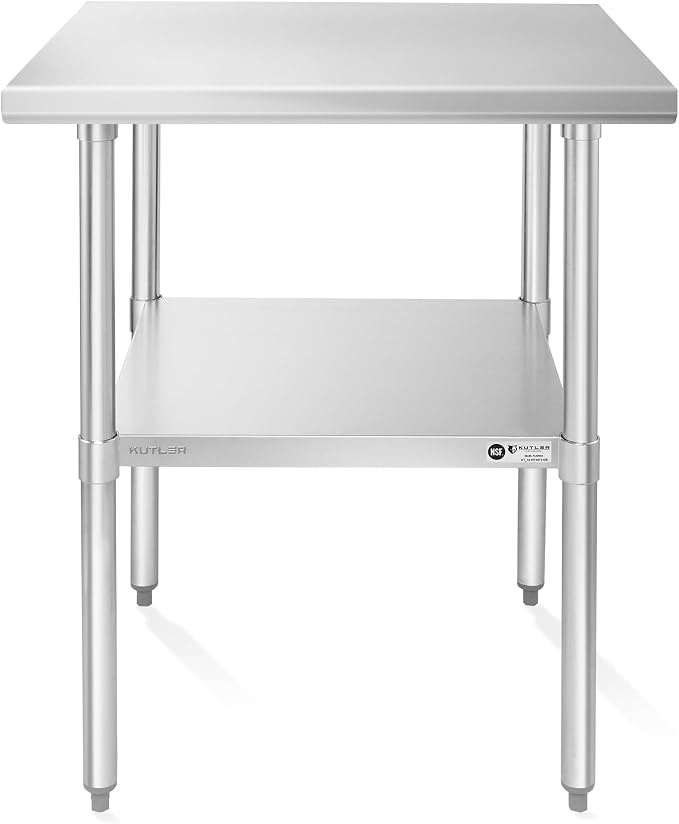 KUTLER Stainless Steel Table 24 x 24 Inches, NSF Heavy Duty Commercial Kitchen - Image 3