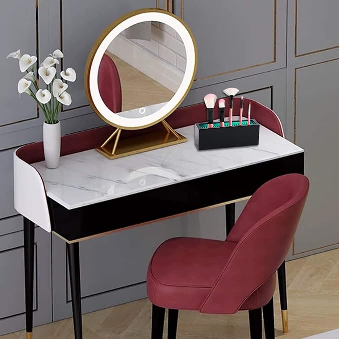 Makeup Brushes Holder Organizer, Silicone Vanity Air Drying Rack Display Storage - Image 7