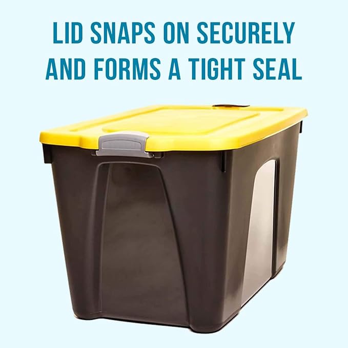 HOMZ 18 Gallon Durabilt Storage Bins, Secure Snap Lids, Break and Blemish - Image 3