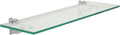 Spancraft Clear Floating Glass Shelf 8" X 36" in Chrome by Spancraft