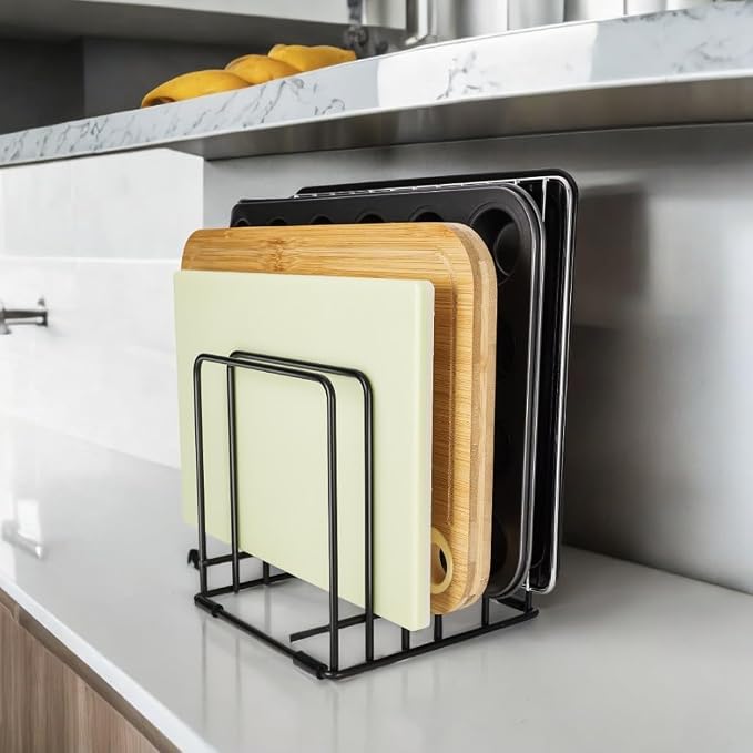 Kitchen Cabinet Cutting Board Organizer, Cookie Sheet Storage Rack, Cabinet - Image 6