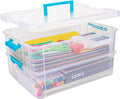 2 Layer Plastic Storage Containers by Focusonefficientstorage