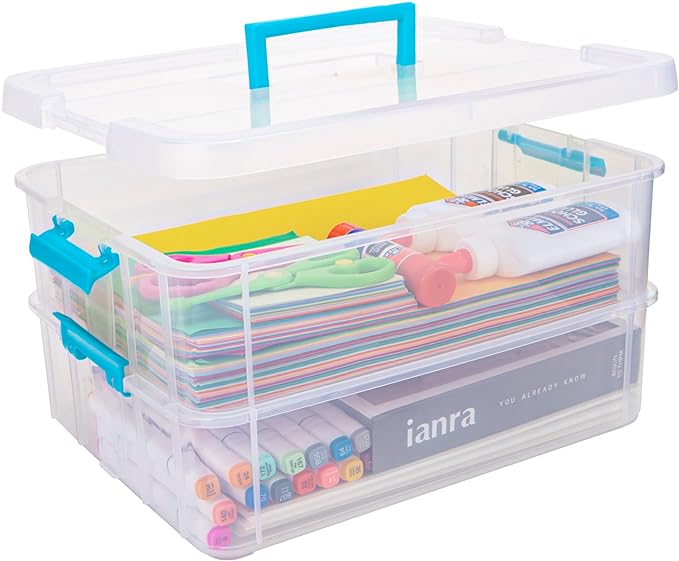 2 Layer Plastic Storage Containers by Focusonefficientstorage