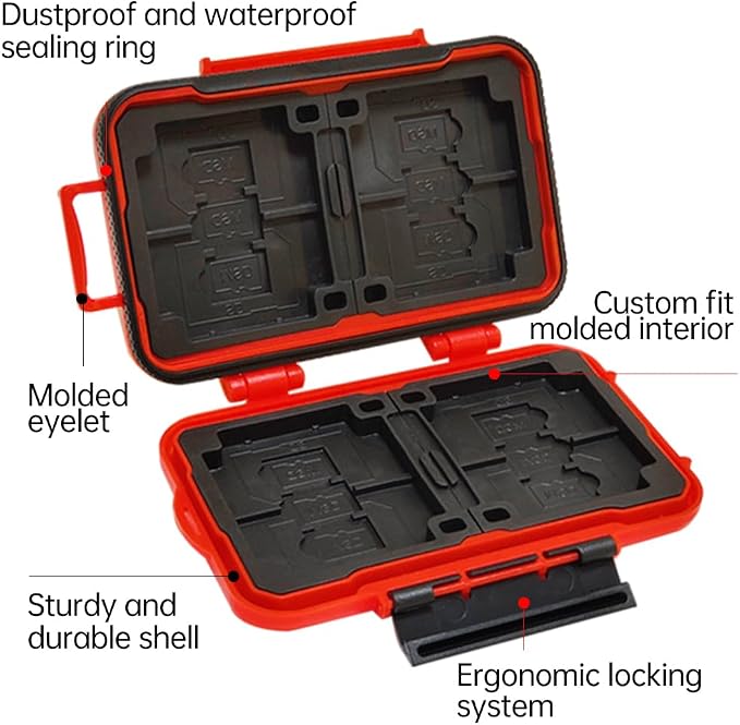 LYNCA 24 Slots Camera Memory Card Case Holder Water-Resistant Anti-Shock SD - Image 6