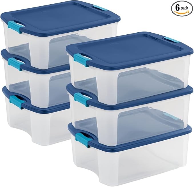 Sterilite 6-Pack Latch and Carry, 12 Gallon by Sterilite