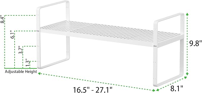 Expandable Cabinet Storage Shelf Stackable Organizer Rack - Image 2