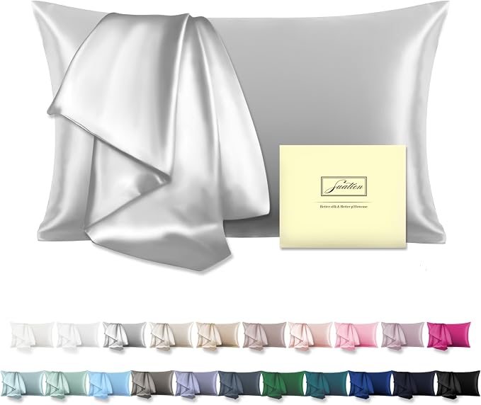 Mulberry Silk Pillowcase for Hair and Skin Pillow Case by Suatien