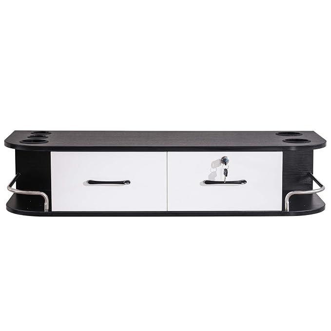 BarberPub Beauty Locking Wall Mount Styling Station Barber Beauty Spa Salon - Image 9