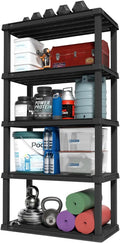 IRIS USA 5-Shelf Heavy Duty Plastic Storage Shelves, 750lb Capacity, Large by IRISUSA