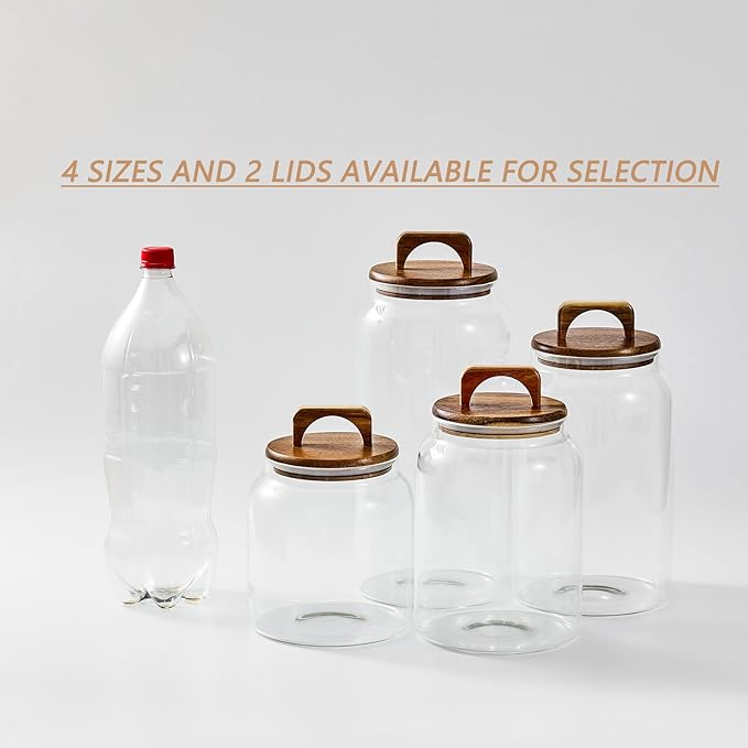 Sweejar Glass Jars for Laundry Room Organization, 90 ounce Laundry Pods - Image 3