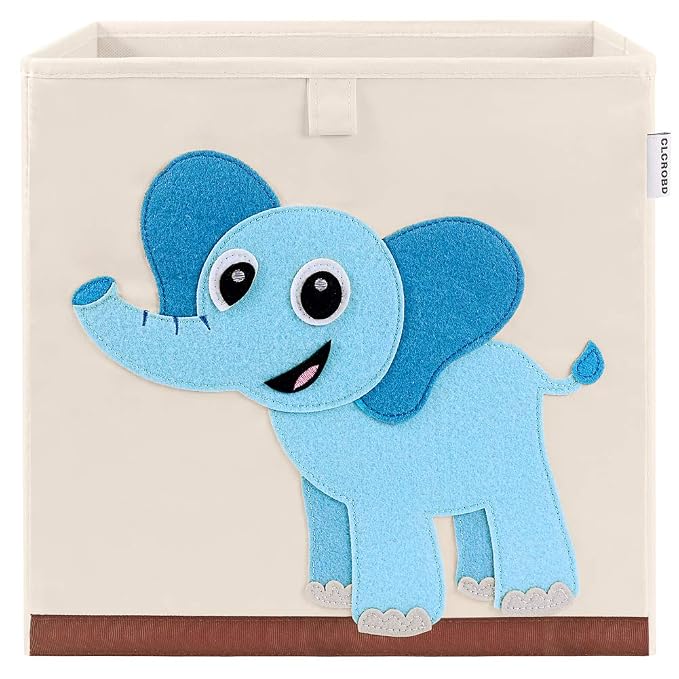 CLCROBD Foldable Animal Cube Storage Bins Fabric Toy Box/Chest/Organizer by CLCROBD