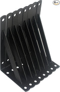 8 Pack L6 x H 3.5" Black Heavy Duty Shelf Brackets by MHMYDZ