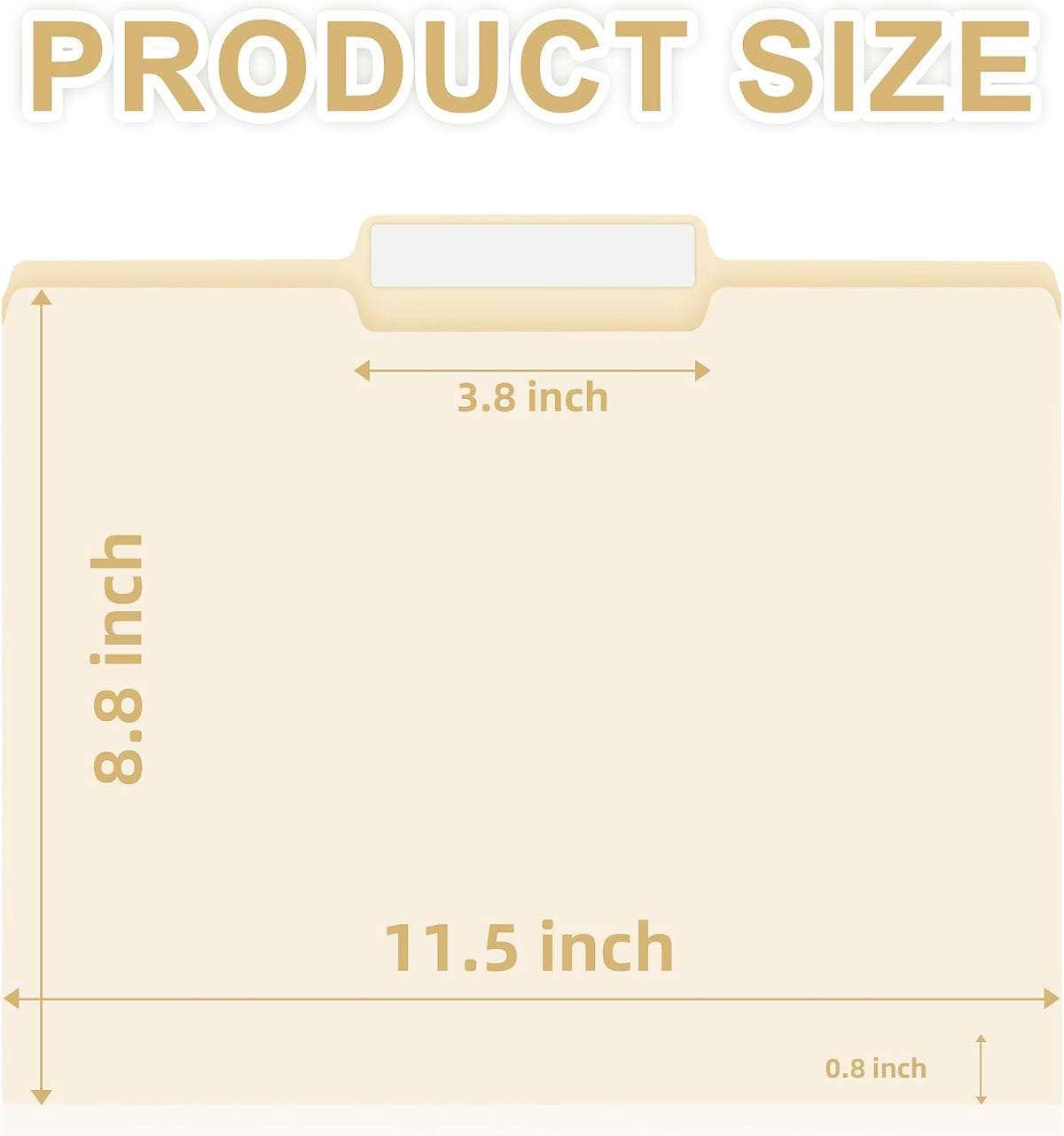VZCPYTPM 100 Pack Manila File Folder,Manilla Folder 8.5x11